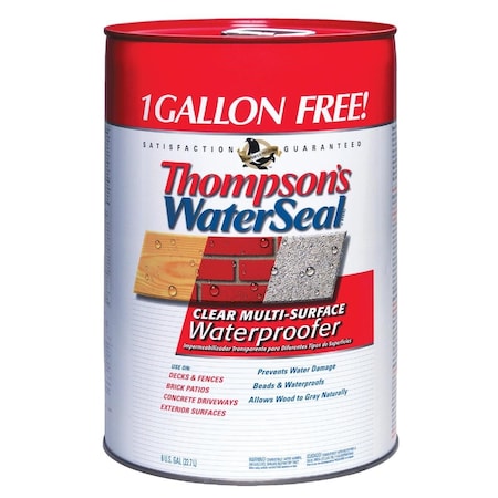 Thompsons WaterSeal Clear VOC MultiSurface Waterproofing Sealer, 6 Gal. TH.024106-06